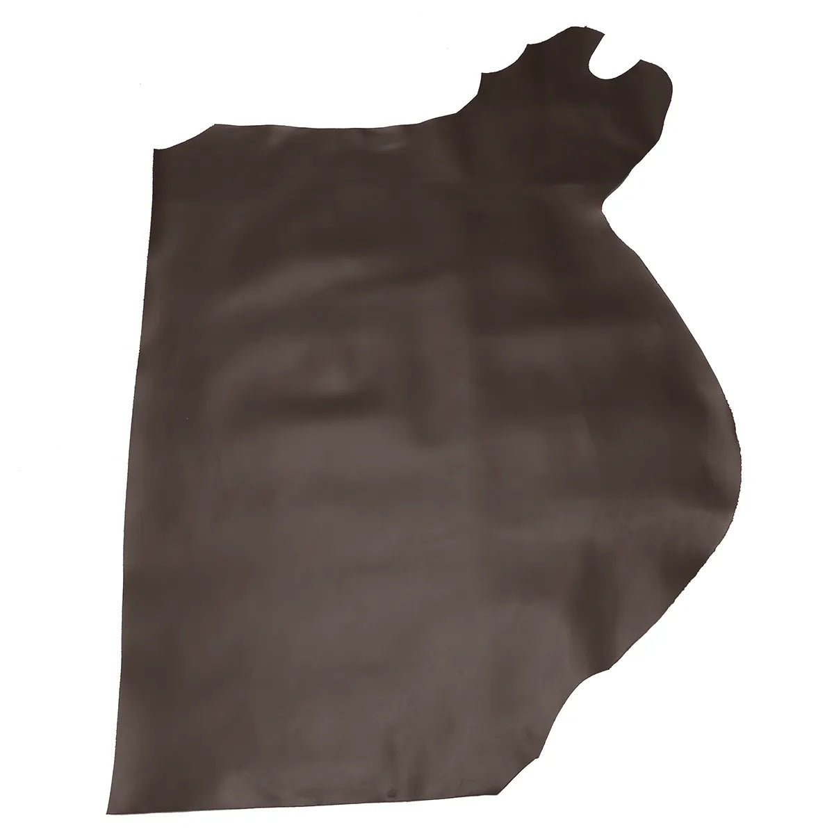 Peau entière en cuir de veau nappa couleur marron chocolat. Cuir souple, de 1 mm d'épaisseur idéal pour la création de maroquinerie, portefeuille, porte-monnaie, étui de téléphone...
