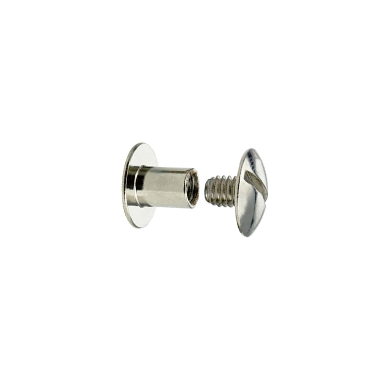 Lot de 10 vis Chicago en acier nickelé, diamètre 10 mm, entraxe 10 mm, pour accessoires Tandy Leather.
