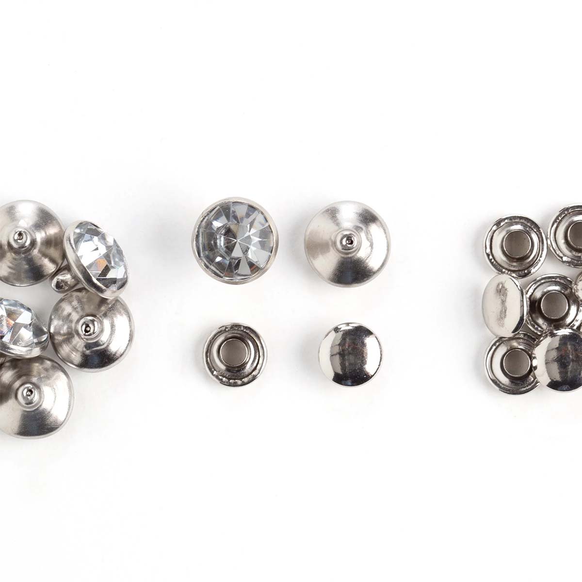 Lot de 10 rivets strass imitation pierre précieuse, accessoires brillants pour bricolage et décoration, de marque Autres.