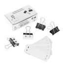 Lot de 12 pinces clip et 12 découpes de cuir de protection de 25 mm pour travaux de mercerie et couture.