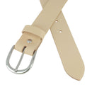 Boucle de ceinture en laiton IVE, pièce de bouclerie pour ceinture en cuir, finition naturelle, aspect métallique brillant.