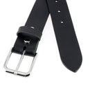 Lanières en cuir noir Deco Cuir pour ceinture sans couture, épaisseur 3,1mm, avec vis Chicago nickelées, kit DIY complet