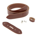 Lanières en cuir sans couture NOISETTE de Deco Cuir, kit DIY pour ceinture, épaisseur 3,1mm, avec vis chicago nickelées.