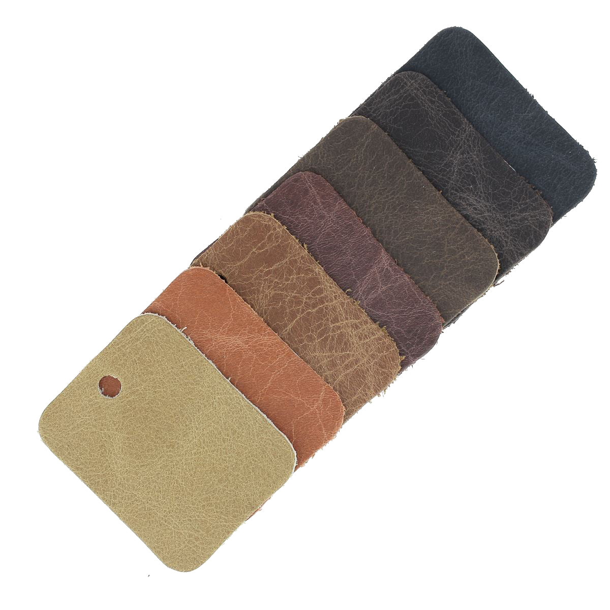 Échantillon de cuir vachette pour ameublement CLUB de Deco Cuir, texture et couleur du cuir naturel.