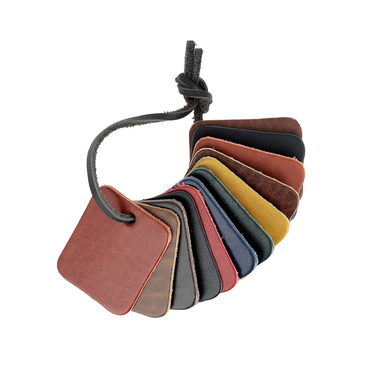 Échantillons de cuir de collet tannage végétal SAUVAGE par Deco Cuir, 12 pièces pour tester la texture et la couleur du cuir.