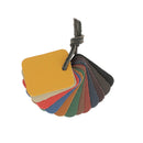 Nuancier de cuir de veau lisse de la gamme NAPPA composé de 12 échantillons de couleur.