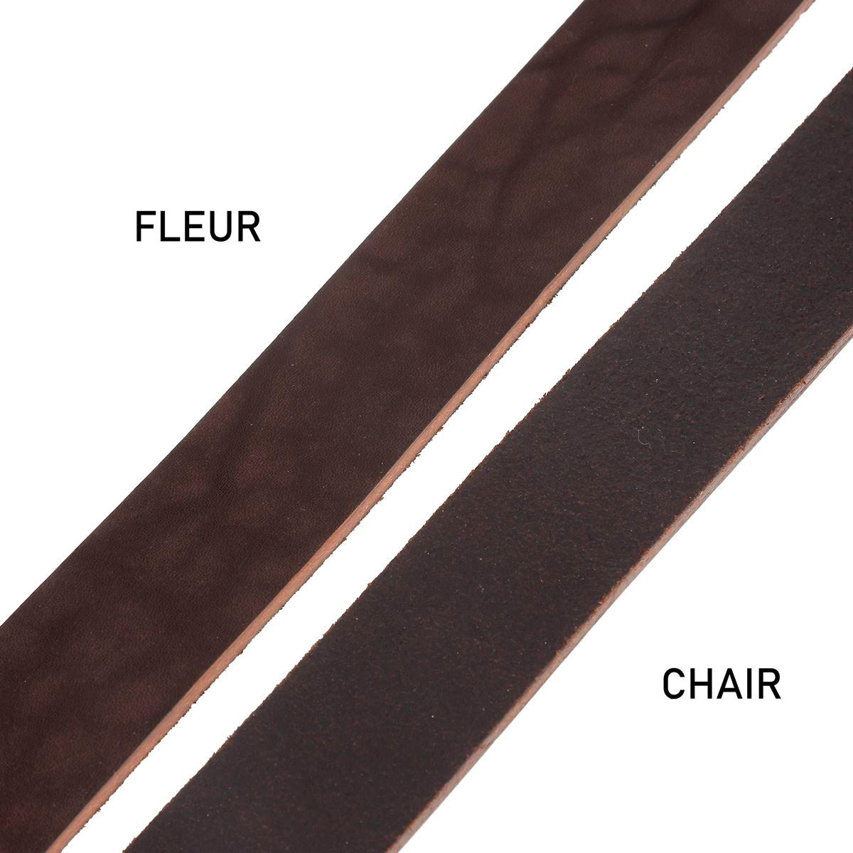 Lanière en cuir de collet Radermecker Niagara chocolat de 40mm avec épaisseur de 3,3mm, finition en cuir de haute qualité.