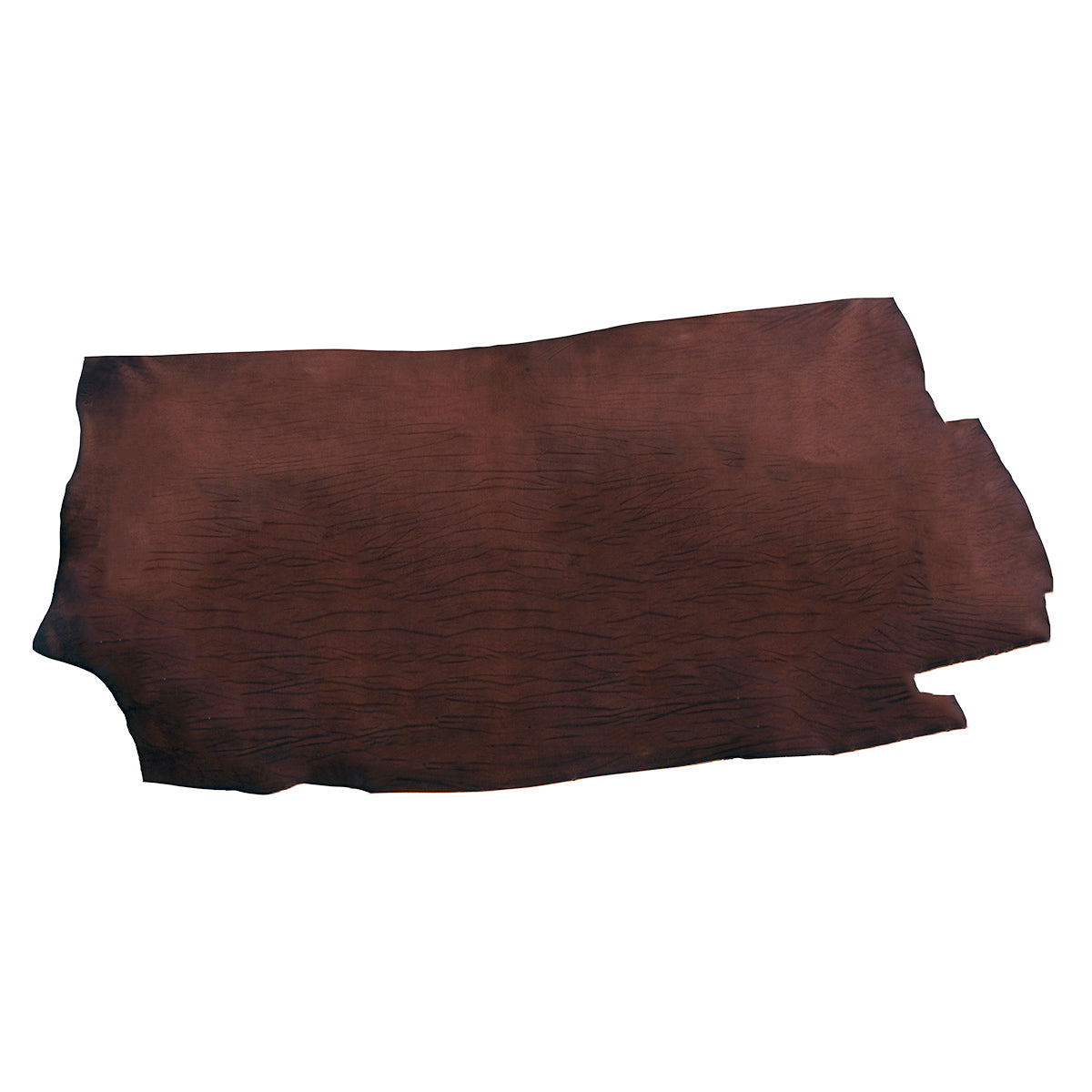 Peau de cuir tannage végétal Niagara Radermecker de couleur havane, texture naturelle, utilisée pour la fabrication de cuir.