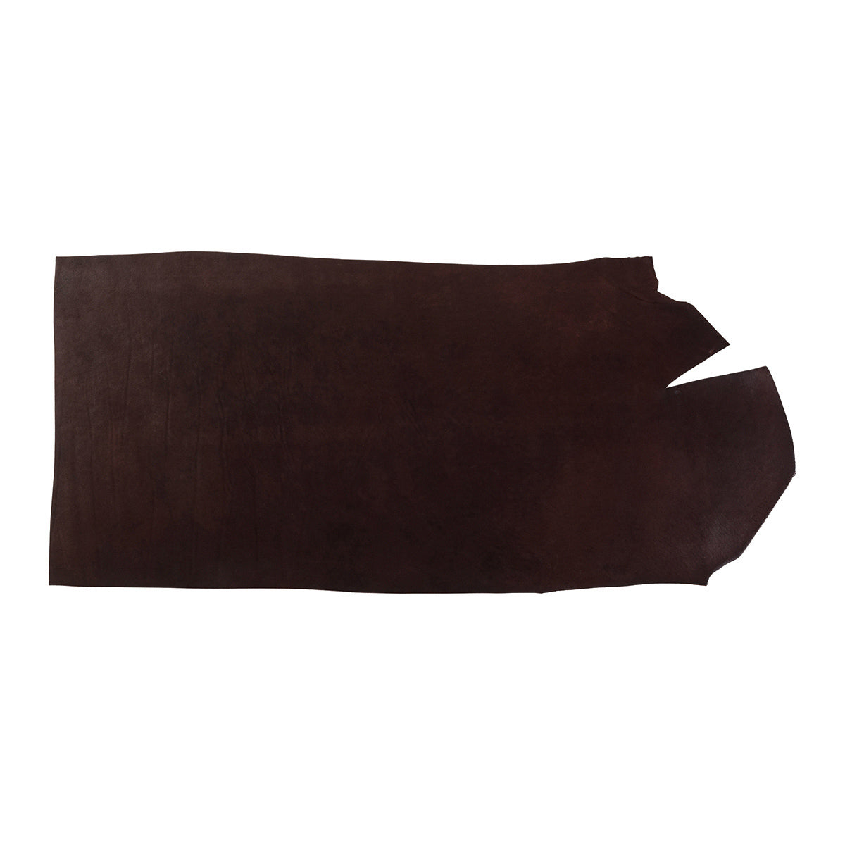 Peau de cuir GAVARNIE en tannage végétal Radermecker, couleur chocolat, épaisseur 4mm, demi-croupon pour artisanat et maroquinerie.