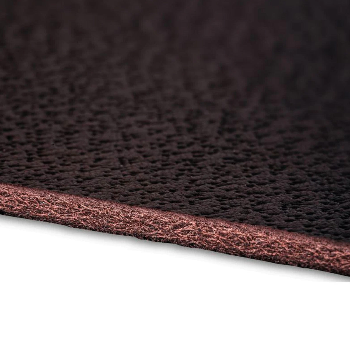 Peau de cuir demi-croupon tannage végétal GAVARNIE Radermecker, couleur chocolat, épaisseur 4mm, texture naturelle.