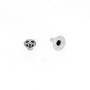Lot de rivets smiley en nickel pour accessoires, fabriqué par Autres, visible avec emoji souriant en métal brillant.