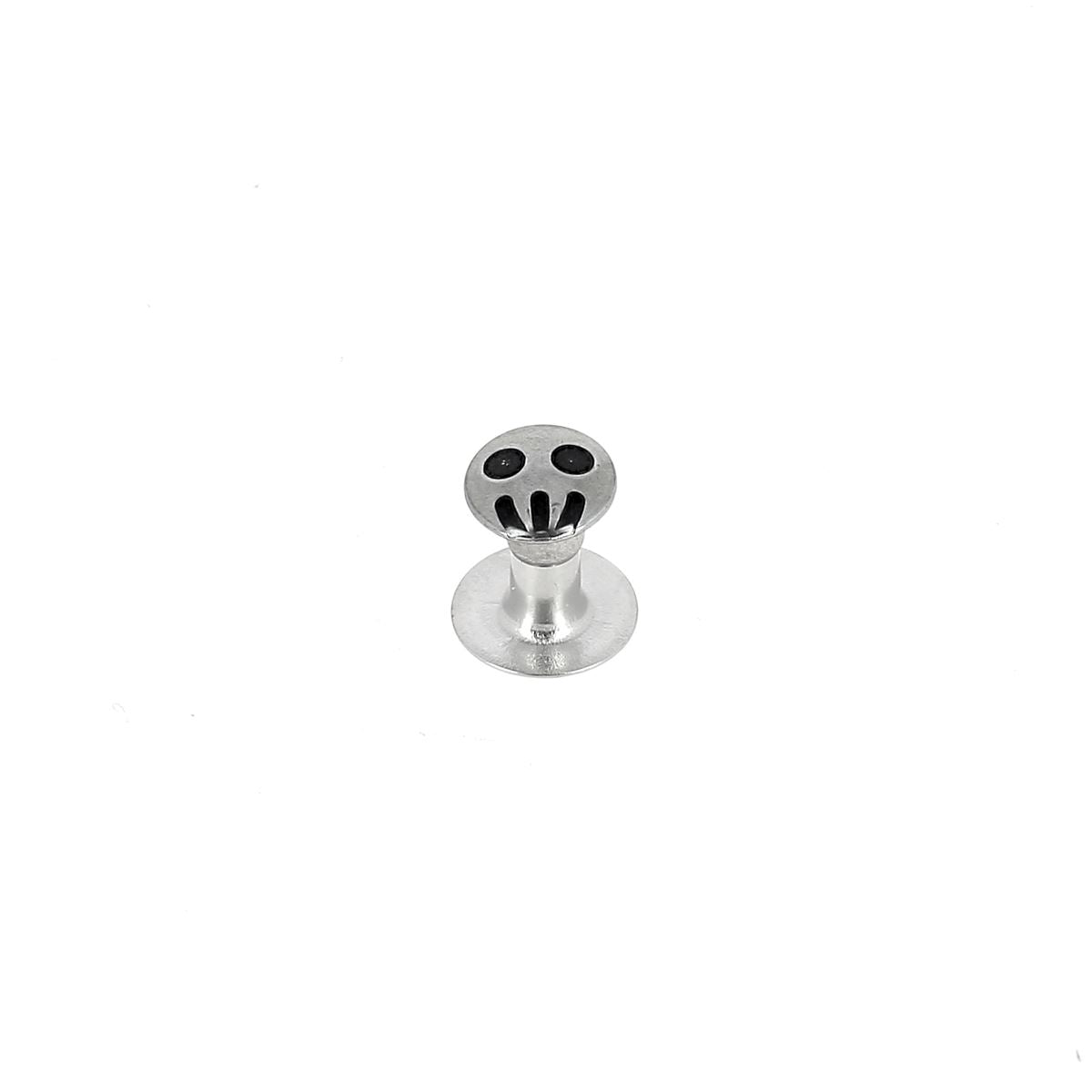 Rivets smiley emoji nickelés de la marque Autres, lot de 3 accessoires en métal pour bricolage ou décoration.