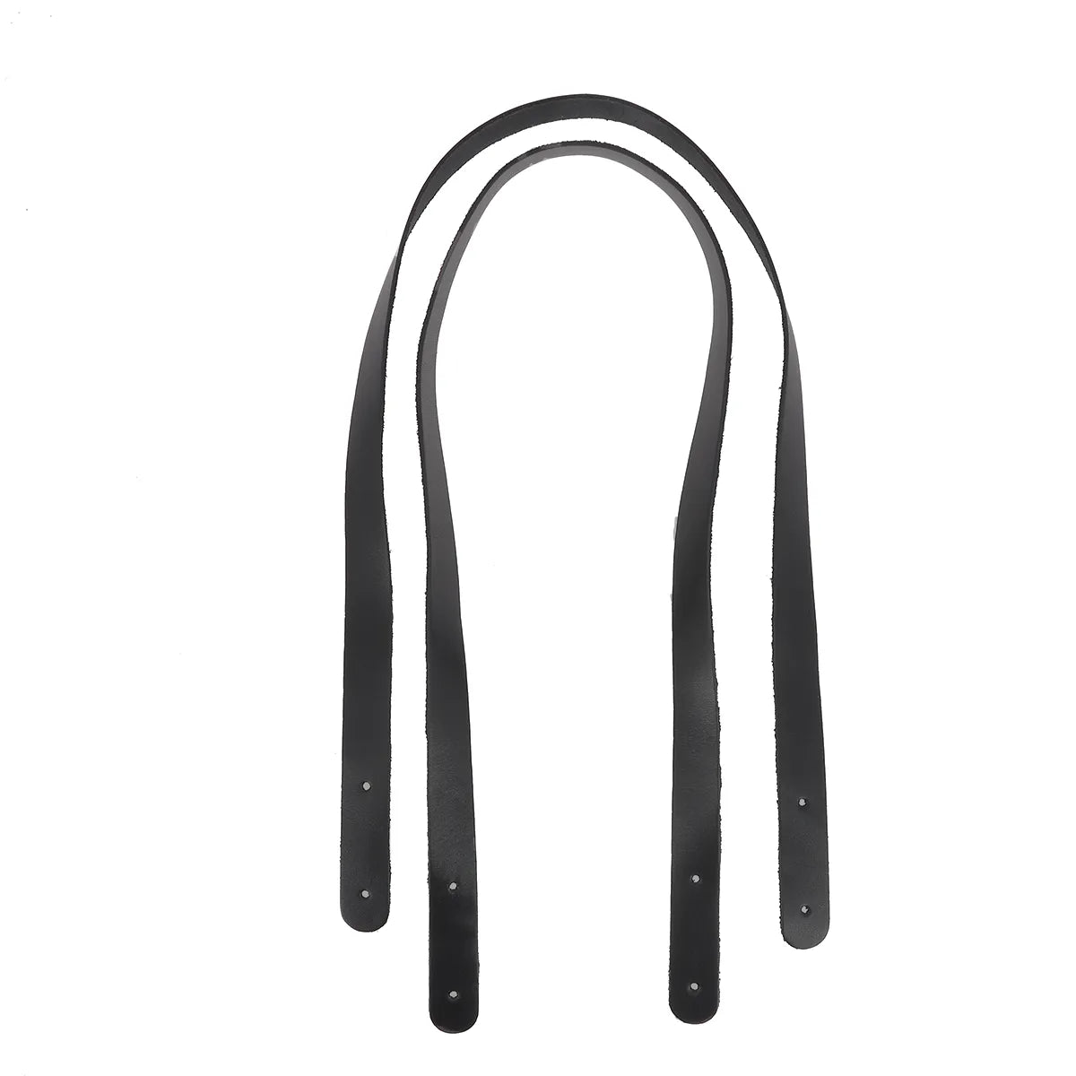 Lanières en cuir noires de 70cm et 18mm pour sacs, anses en cuir de haute qualité, design simple et élégant.