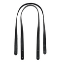 Paire d'anses en cuir noir de 70cm, 18mm de large, pour sac, lanières en cuir élégantes et robustes.