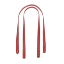Paire de anses en cuir rouge grainé, 18 mm de large 70 cm de long