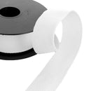 Sangle en coton blanche de 30mm de largeur, bobine de 5 mètres, pour lanières en cuir, image montrant la sangle plate.