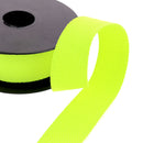 Lanière en coton jaune fluo de 30mm de largeur, bobine de 5 mètres, pour bricolage ou création artisanale.
