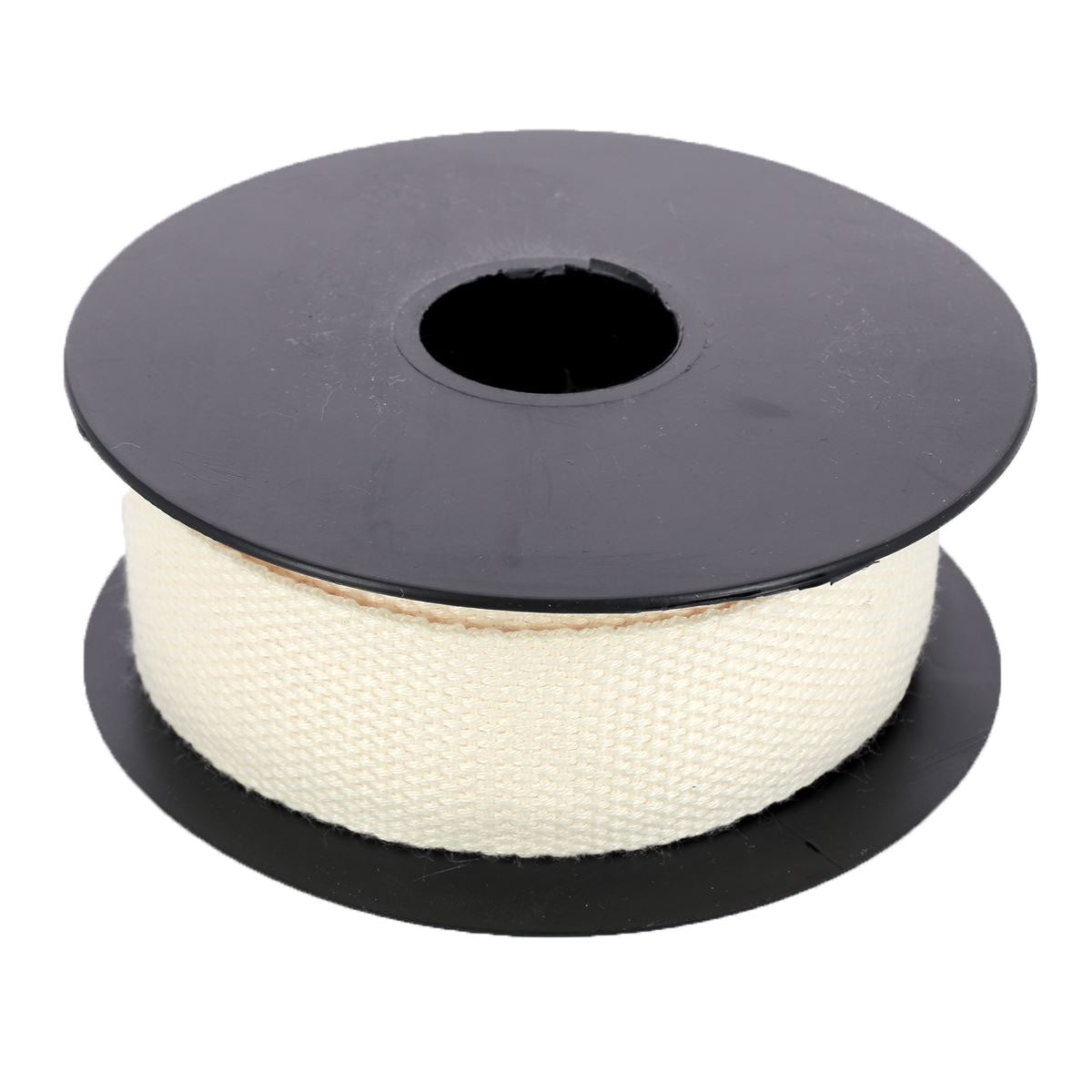 Sangle en coton 30mm blanc cassé, lanière en cuir, bobine de 5 mètres, pour bricolage ou couture.