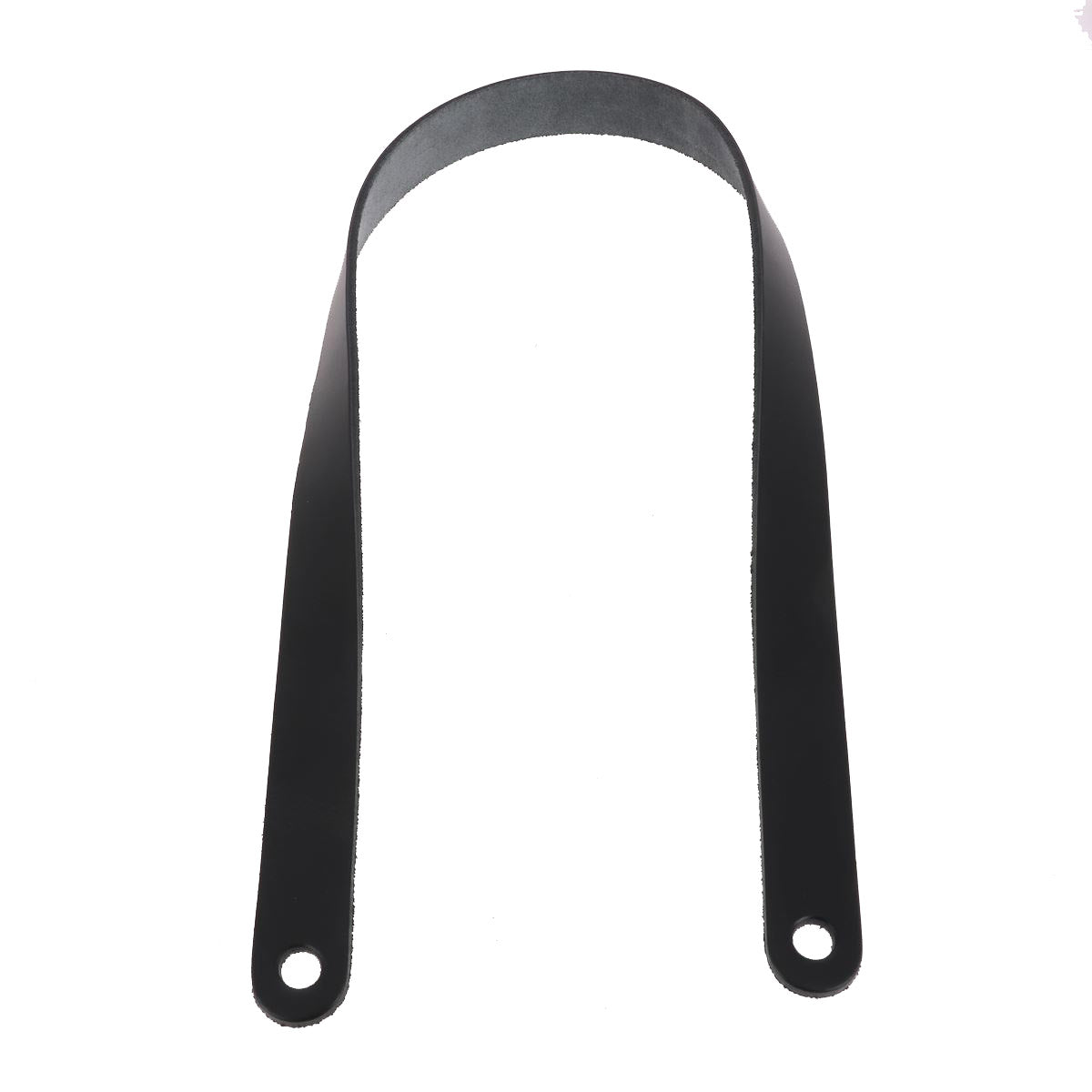 Lanière en cuir noir avec trous, 25mm de large, 75cm de long, pour sac ou bandoulière, fabriquée par Autres.