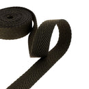 Sangle synthétique kaki foncé de 30 mm de large, bobine de 5 mètres, pour mercerie, marque Autres, image détaillée
