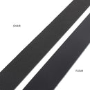 Lanière en cuir de collet tannage végétal noir, épaisseur 2,5 mm, fabriquée par Deco Cuir, visible en gros plan.