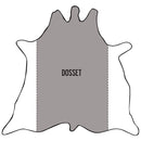 Lanière en cuir de dosset naturel, tannage végétal, épaisseur 4mm, fabriquée par Deco Cuir, visible en gros plan.