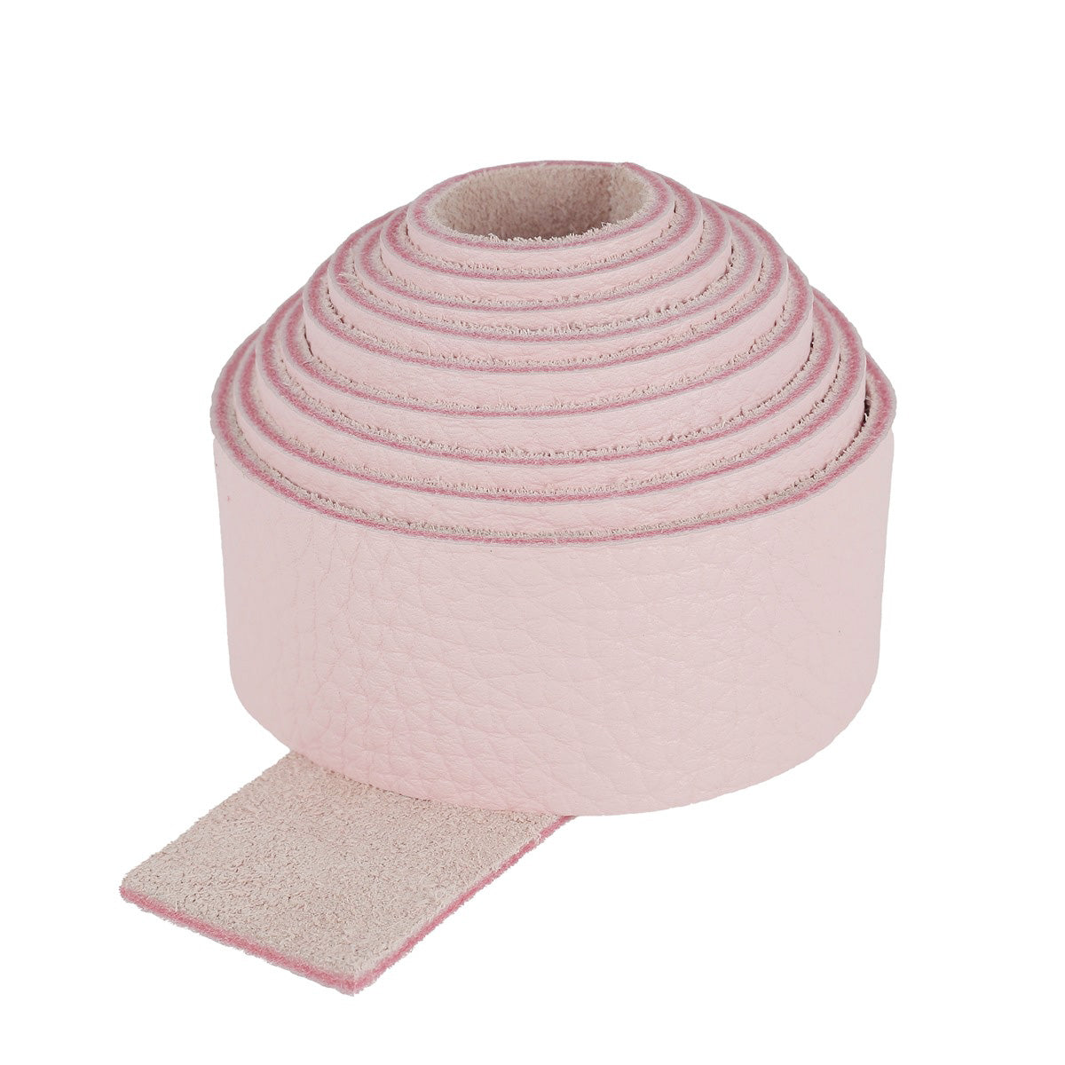 Lanière en cuir GROGRAIN rose pâle, style élégant et fin, conçue pour accessoires ou bijoux.