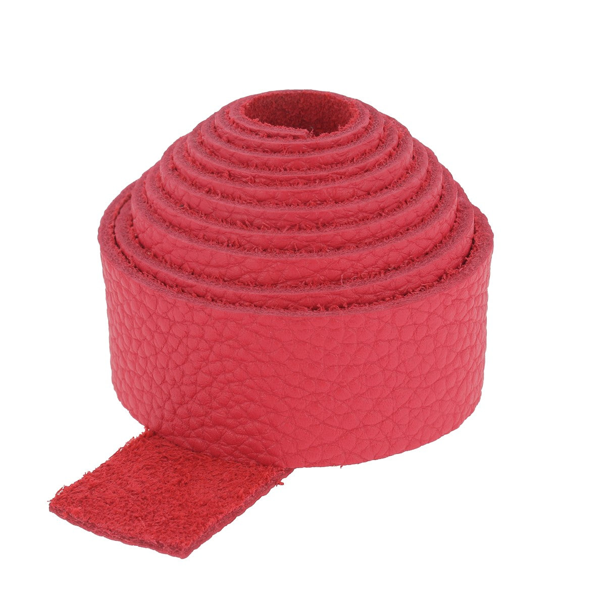 Lanière en cuir GROGRAIN rose framboise, style élégant avec texture grainée, pour accessoires ou sacs.
