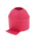 Lanière en cuir de vachette SUAVE couleur rose framboise, finition douce, visible avec boucle métallique robuste.
