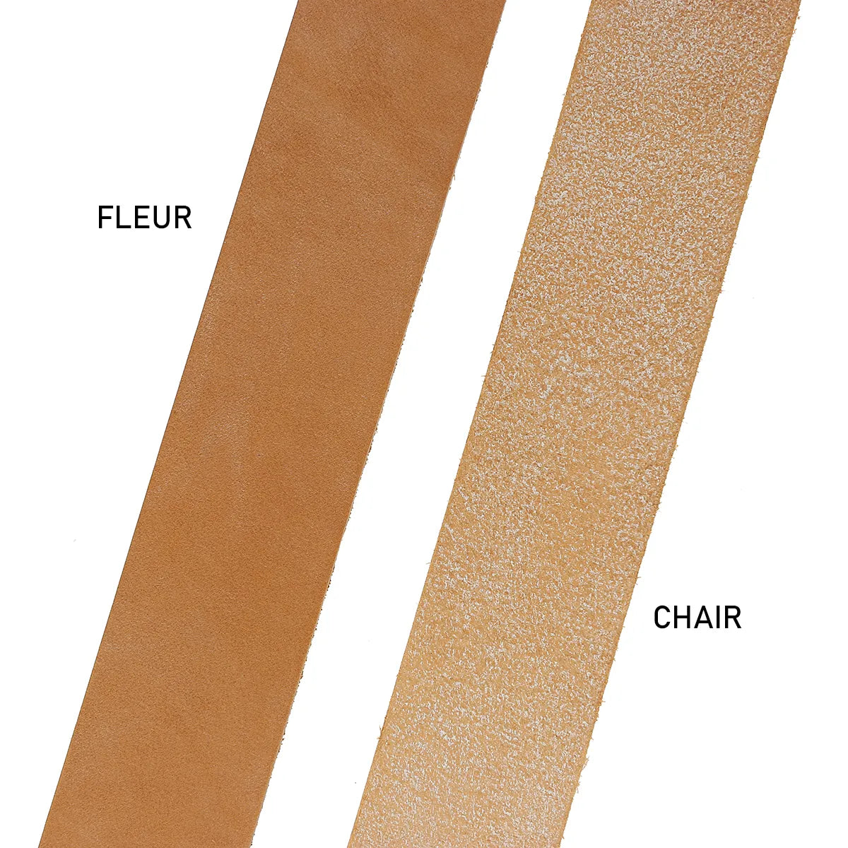 Lanière en cuir dosset tannage végétal de 40mm de large, finition gold, épaisseur 3,8mm, pour accessoires en cuir.