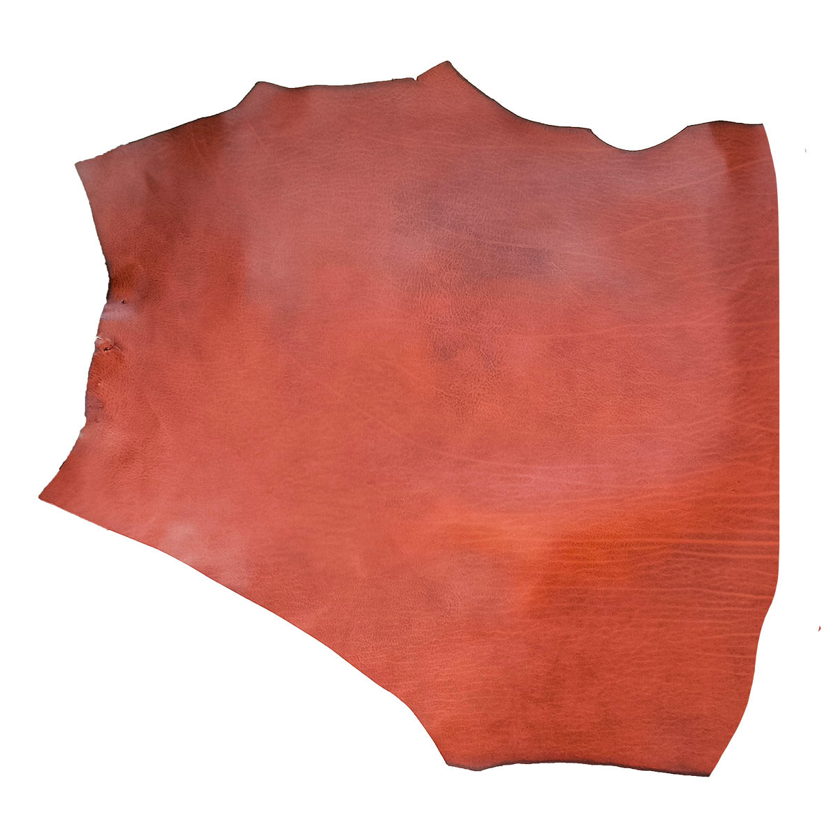 Peau de cuir tannage végétal SAUVAGE de couleur cognac, vue rapprochée, texture naturelle, fabriquée par Autres.