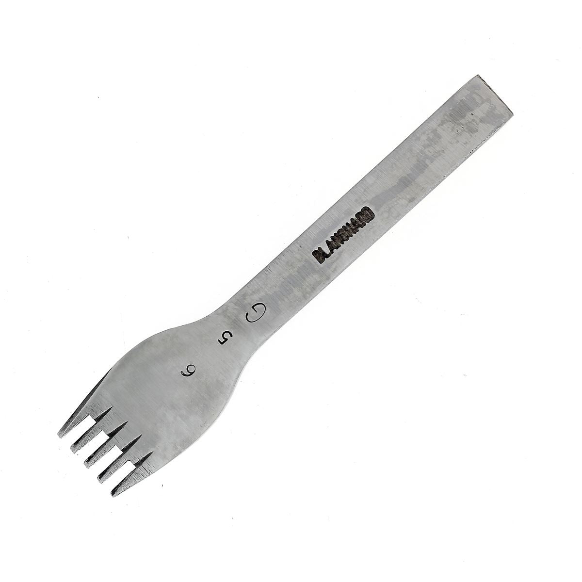 Griffe à frapper Vergez Blanchard inverse, outil professionnel pour marquage, avec entraxe de 4,50 mm, en acier robuste.