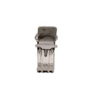 Pince à bretelle nickelée de 10mm avec passant triangle, accessoire pour ajuster ou fixer les bretelles.