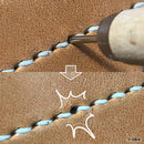 Alêne ronde Oka, outil de précision pour travail du bois ou du métal, avec poignée ergonomique et surface métallique brillante.