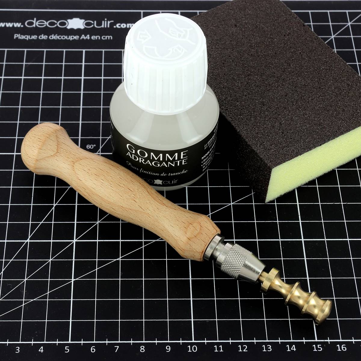 Manche à vis pour embout en laiton pour outils de polissage ou brunissage, image montrant la pièce de fixation.