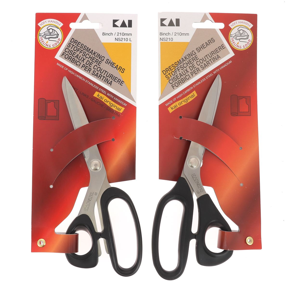 Ciseaux de couture Kai de 21 cm en acier inoxydable, outils de couture avec lames tranchantes et poignée ergonomique.