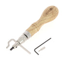 Outils Rainette double fonction de Deco Cuir, en cuir, avec plusieurs embouts pour travaux de couture et réparation.