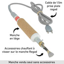 Manche pour fer à fileter Regad avec poignée en liège, outil de cuisine pour la manipulation sécurisée et confortable.