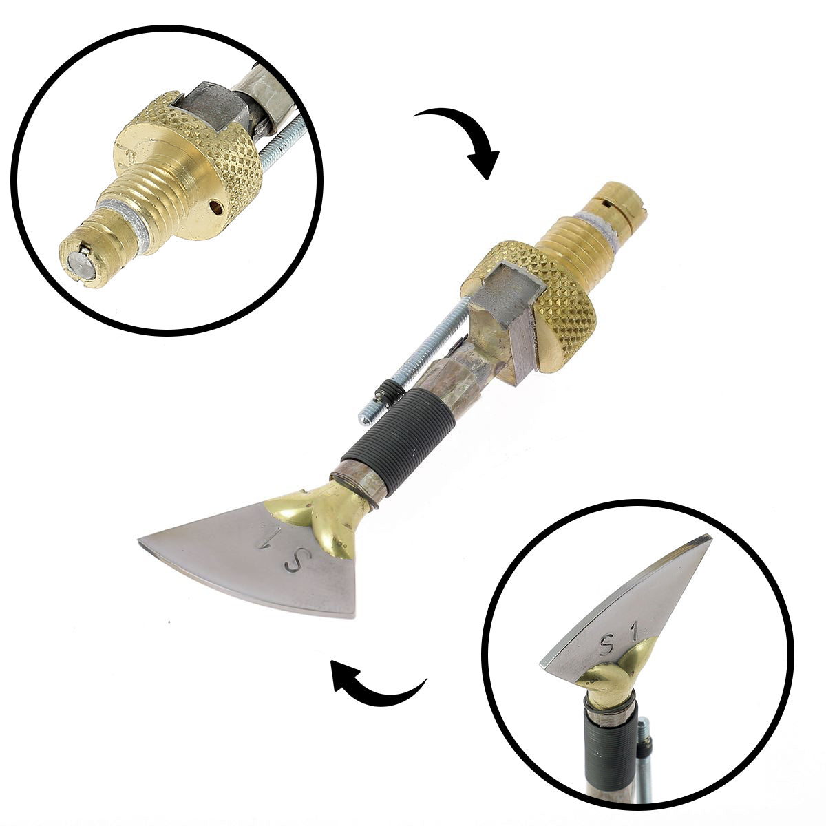 Outil filet simple plat pour fer à fileter de la série S de la marque Regad, utilisé pour travailler le métal.