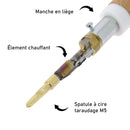 Spatule à cire taraudage M5 en laiton pour fer à fileter, outil Regad, 16x5mm, idéale pour ajuster et appliquer la cire.
