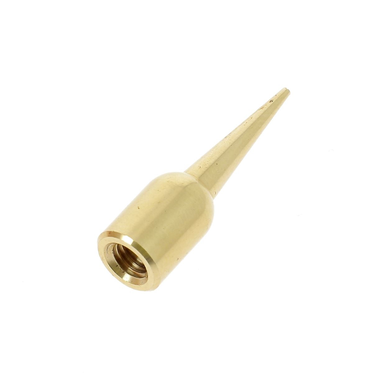 Pointe conique taraudage M5 en laiton pour fer à fileter, outil Regad, 16x5mm, pour travaux de filetage précis.