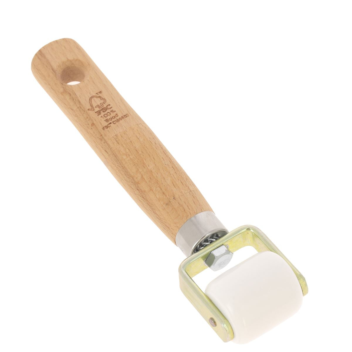 Rouleau ébonite lisse pour presser le cuir, outil de couture, fabriqué en France, utilisé pour aplatir et travailler le cuir.
