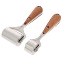 Rouleau inox lisse Deco Cuir pour presser le cuir, outil de couture et finition pour projets de maroquinerie.