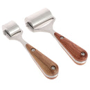 Rouleau inox Deco Cuir, roulette lisse pour presser le cuir, outil en acier inoxydable pour travaux de maroquinerie.
