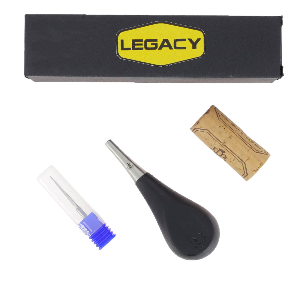Alêne aux pinces sellier LEGACY de 3mm avec manche en résine biocompatible, outil de précision pour travaux de maroquinerie.