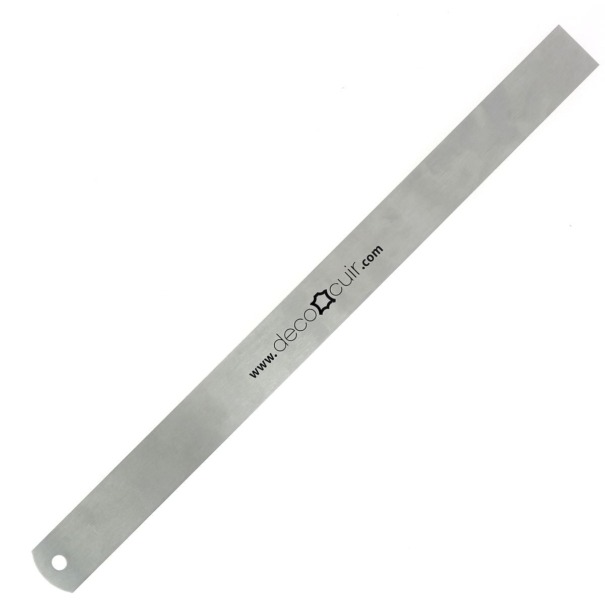 Règle en inox de 30 cm de Deco Cuir, outil de mesure robuste avec graduation claire visible sur l'image.