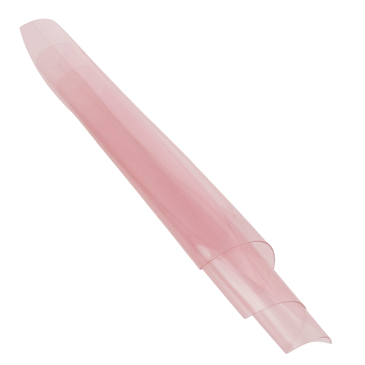 Feuille de PVC transparent fumé rose pour renforts en cuir, épaisseur 0,8mm, de la marque Deco Cuir.