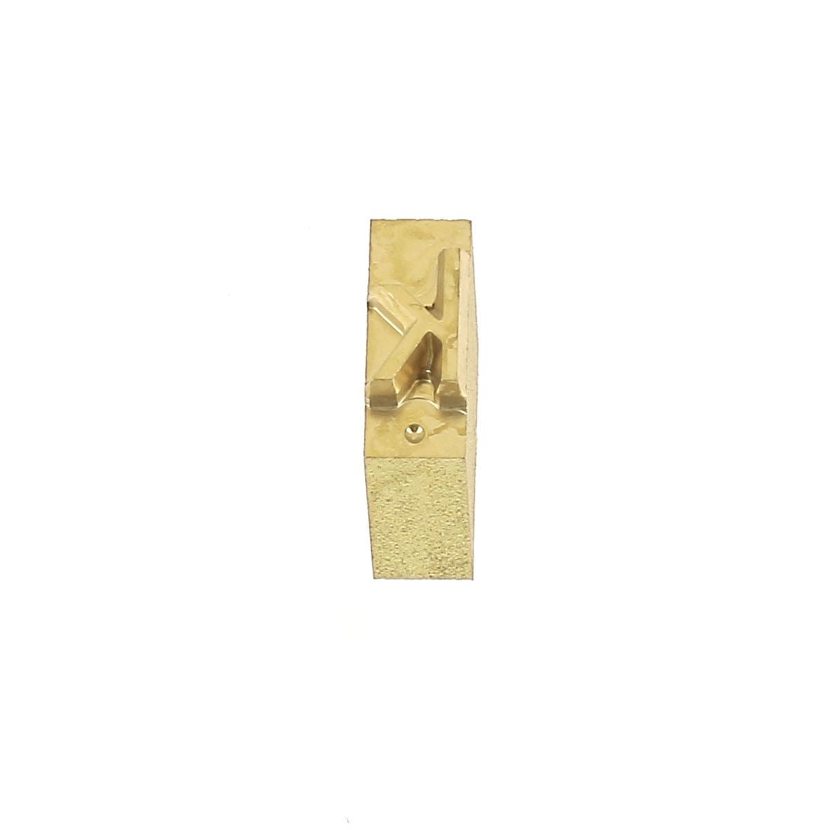 Lettre minuscule en laiton Arial 6mm pour outils de décoration en cuir, avec motif de lettre.