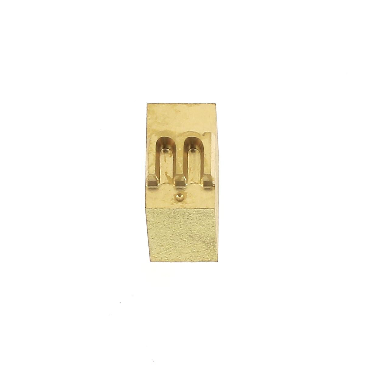 Lettre minuscule en laiton Arial 6mm, outil déco en laiton pour personnalisation ou création d'objets en cuir.