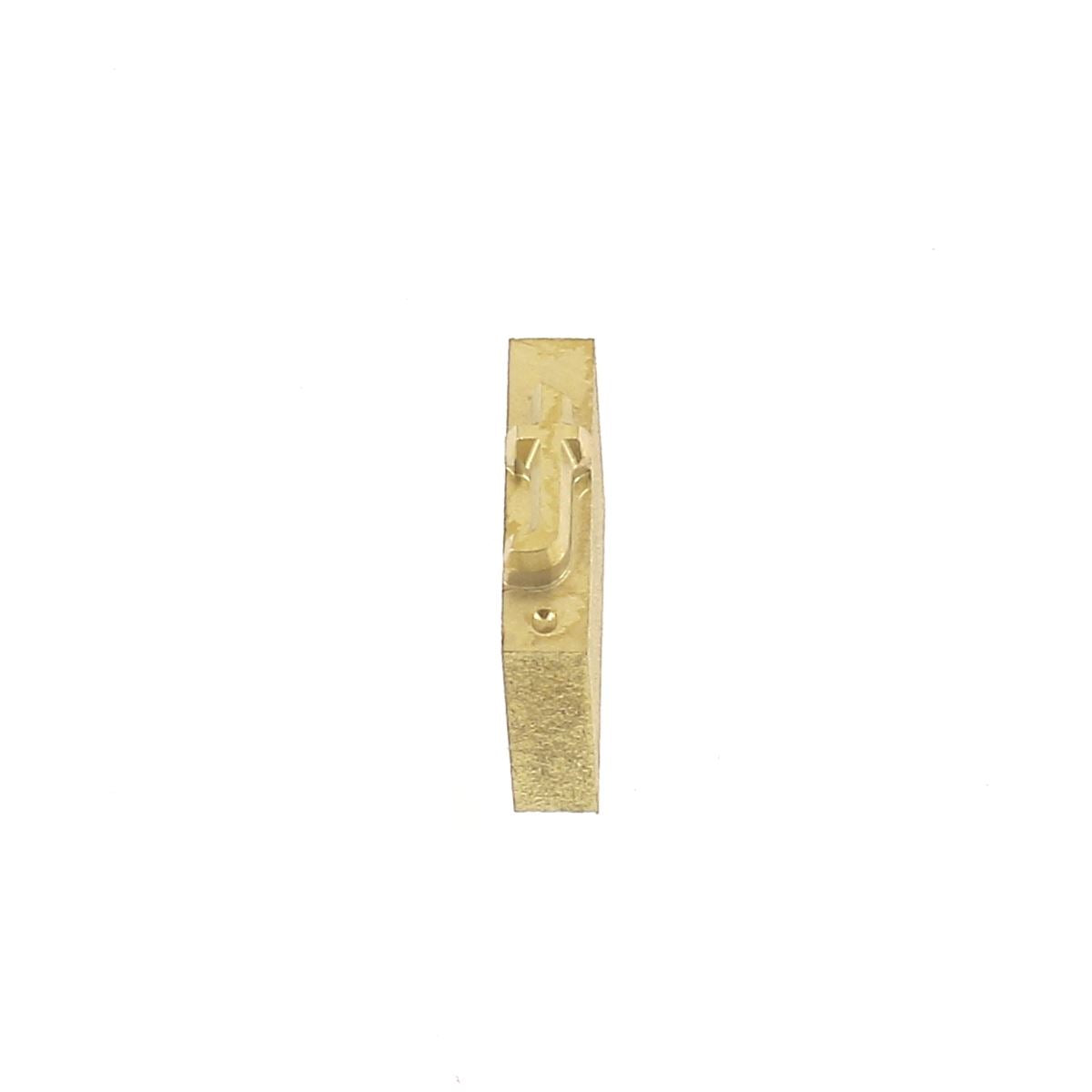 Lettre minuscule en laiton Arial de 6mm, outil pour décoration en cuir, fabriqué par Deco Cuir.